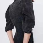 ZARA Fiona Limited Edition 80’s Collection Black Acid Wash Denim Dress Size S Photo 1