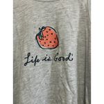Life is Good Womens Sleep Tank Top Gray Strawberry Graphic Size M Photo 1