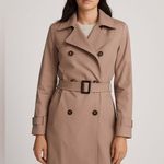Cinzia Rocca Icons Double Breasted Trench Coat Women’s Size 4 Tan Cotton Blend Brown Photo 0
