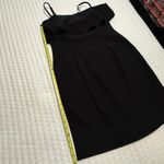 Karl Lagerfeld Little Black Dress Flouncy Ruffle Bust Sheath Cocktail Dress Sz 6 Photo 5