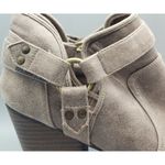 Fergalicious by Fergie Gray Suede Boots 3.5" Block Heels Size 10M Adj. Strap Photo 5