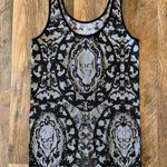Rock & Republic Skulls Tank Top Gray and Black Stretch Womens Medium Photo 0