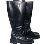 Sam Edelman NEW Circus NY by  Hayes Women's Black Leather Stud Motorcycle Boot Photo 8