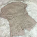 White House | Black Market LINEN BLEND BLAZER SHORT SLEEVES BEIGE SIZE 2 C14 Photo 6