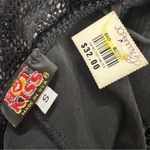 Hot Kiss NEW Vintage  Velvet Halter Neck Top Metallic Black S Deadstock NWT Photo 6