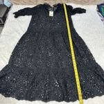 NWT DX Collection Size S Black Eyelet Lace Pullover Nero Maxi Dress Elegant Chic Photo 8