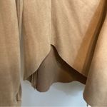 Vintage Ultra Suede Leather Tan Custom Made Long Sleeves Button Up Blouse Top Size M Photo 5