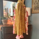 Floral and Leopard Print Women's Top Pink Size M Photo 5