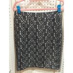 Banana Republic  Black White Lace Pencil Skirt Size 6 Business Casual Photo 1