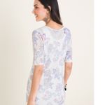 Chico's NWOT Chico’s Printed Pointelle-Stitch Sweater Top Blouse XL Photo 2