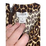 J.Crew Women Dress Shift Leopard Print Long Sleeve‎ Zip Back Brown Size 10 NWT Photo 1