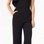 Dress the Population  Tiffany One-Shoulder Jumpsuit, Black, Small, $248 Photo 0