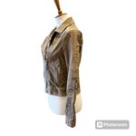 BLANK NYC tan/brown suede moto jacket Photo 3