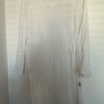Jenni Kayne  White V-Neck Long Sleeve Cotton dress size M Photo 0
