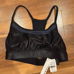 Koral  brand sports bra size small shiny black with blue‎ Photo 0