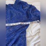 Hutch  Molly Gown Navy Gold‎ Sparkly Chiffon Ruffled Tiered Sz 8 Photo 6