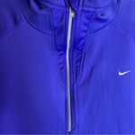 Nike  1/4 Zip Hooded SweatShirt Blue Size Medium‎ Fleece Lined Excellent Cond Photo 3