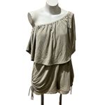 Iconic Luxe Women's off the Shoulder Gray Romper Size L Casual Summer Size L Photo 5
