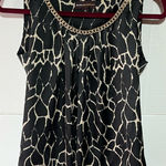Dana Buchman  (XS) BLOUSE‎ WITH CHAIN NECK DETAIL LIKE NEW Photo 0
