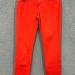 AG Adriano Goldschmied women jeans 25 red the stilt cigarette leg skinny raw hem Photo 0