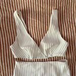 Solid & Striped  White Ribbed Women's Bikini Set Photo 2