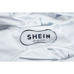 SheIn  White Woman's Medium One-Piece Swimsuit Ruffle V-neck NWOT!! Photo 4