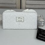 Lounge Fly Disney Minnie Mouse Sequin Wedding Zip Around Wallet White-OS Photo 1