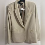 Elizabeth and James Ecru Blazer NWT size 10 with lamb leather trim Photo 0