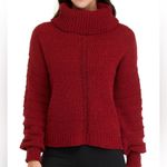 Wonderly  womens medium long sleeve cowl neck pullover sweater gourmet red new Photo 1