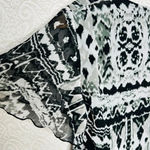 Show Me Your Mumu Women's Bohemian Dress S Black/White Tribal Print Short Sleeve Photo 6