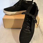 Toms  Women’s Riley Black Suede Leather Mid Top Sneakers Lace Up Size 9.5 NWT Photo 0