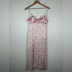 For Love & Lemons Taylor Floral Satin Coquette Girly Midi Dress Sz S Photo 4