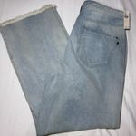 NWT Pilcro Women's Boho Grunge Wide Leg Fray Hem Denim Jeans Size 31 Cotton Blue Photo 11