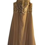 Gold Sequin Formal Gown Women's M V Photo 0