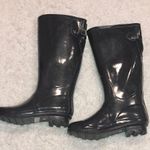 Shoes8teen Rubber Black Buckle Rain Boots Size 6 Photo 2