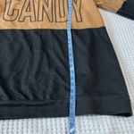 La'Zeyn CANDY Medium European Black and Brown Tunic Hoodie Long Sweater Photo 5