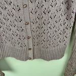 DKNY Womens Long Sleeved Buttoned Round Neck Cardigan Purple w/sparkle Sz L Photo 12