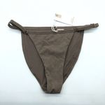 Good American Shine Perfect Fit Bikini Bottom Latte Taupe Brown 3 US L Photo 0