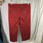 Gloria Vanderbilt Womens Size 8 Red Pull On Wide Leg Cropped Pants Casual Career Photo 8