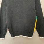 Vintage Christmas Sweater Teddy Bear Quirky Ugly Fun Tree FLAWS Women Medium‎ Black Photo 8