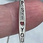 Aurafin sterling silver Y drop “P S I Love U” necklace Photo 5