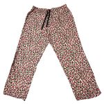Victoria's Secret Cream and Pink Leopard Hearts Pajama Pants Size Large Photo 1