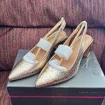 Vince Camuto  Women's Hamden Slingback Gold Pumps Heels Shoes 7 Photo 1