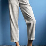 Babaton Aritzia Womens size Small Jimmy Pants Mid-rise Twill Trousers Light Gray Photo 0