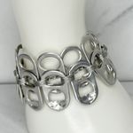Walleska Soda Pop Tab Crochet Necklace Bracelet Set Statement ✨ Silver Photo 13