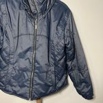 Nils Quilted Metallic Denim Ski‎ Jacket Blue Full Zip Size 12 Photo 2