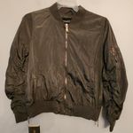 Madden olive green satin jacket size womens large Photo 0