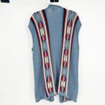 CHAPS  Womens Boho Aztec Southwestern Knit Long Cardigan Sweater Vest Size 1X Photo 7