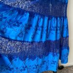 Prairie sz S‎ blue boho maxi long sleeve lace dress Photo 4