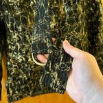Chico's  Women Black Metallic Gold Owl Print Lined Button Down Blazer Jacket 2 Photo 4